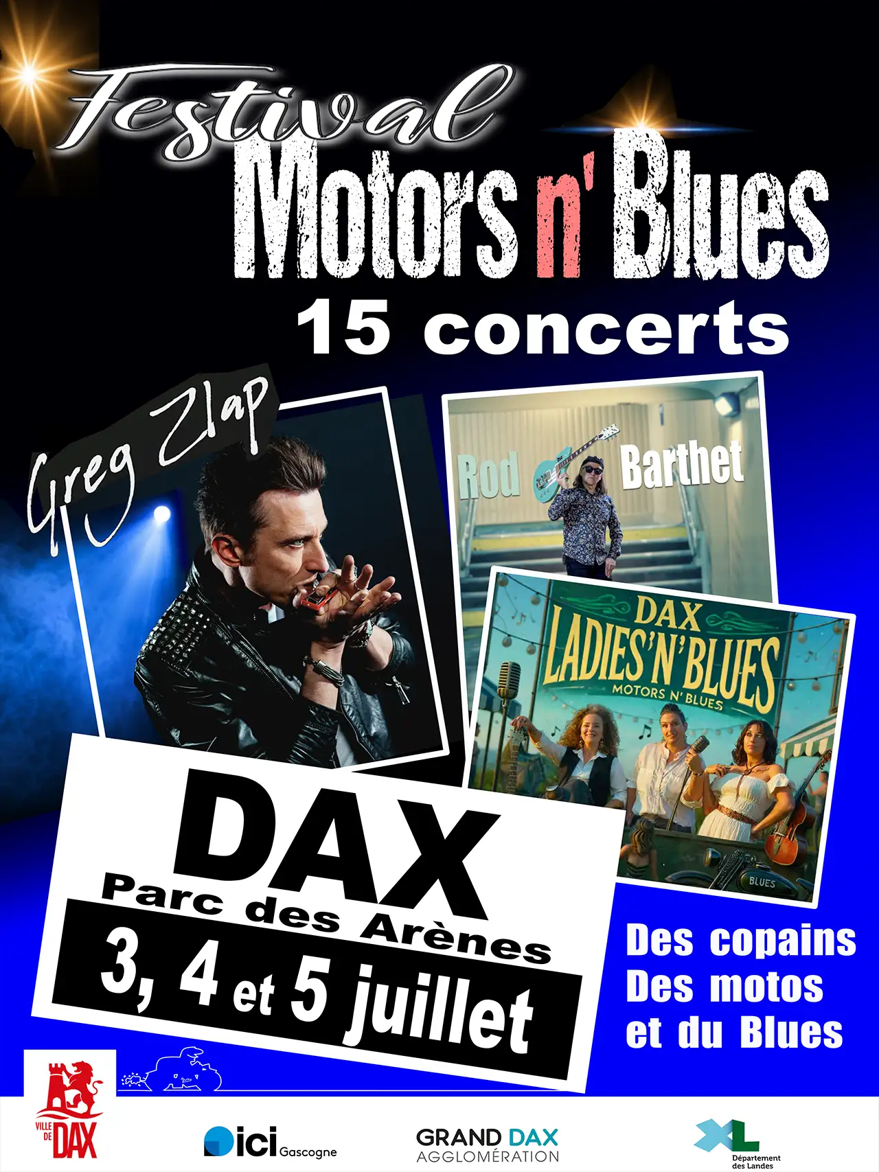 Festival 2026 à Dax : 15 concerts de blues.