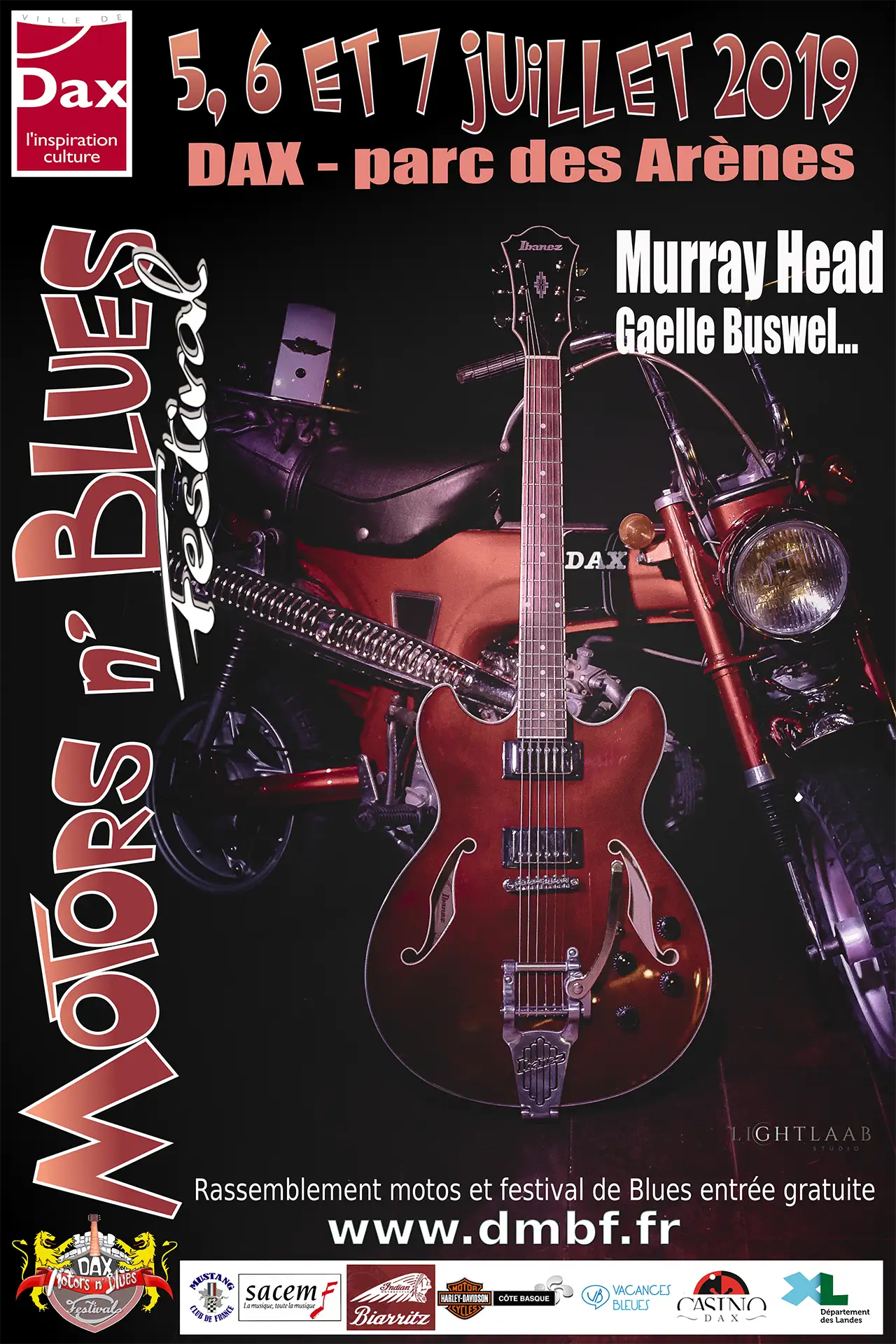 Concerts de la onzième édition du Motors n' Blues à Dax.