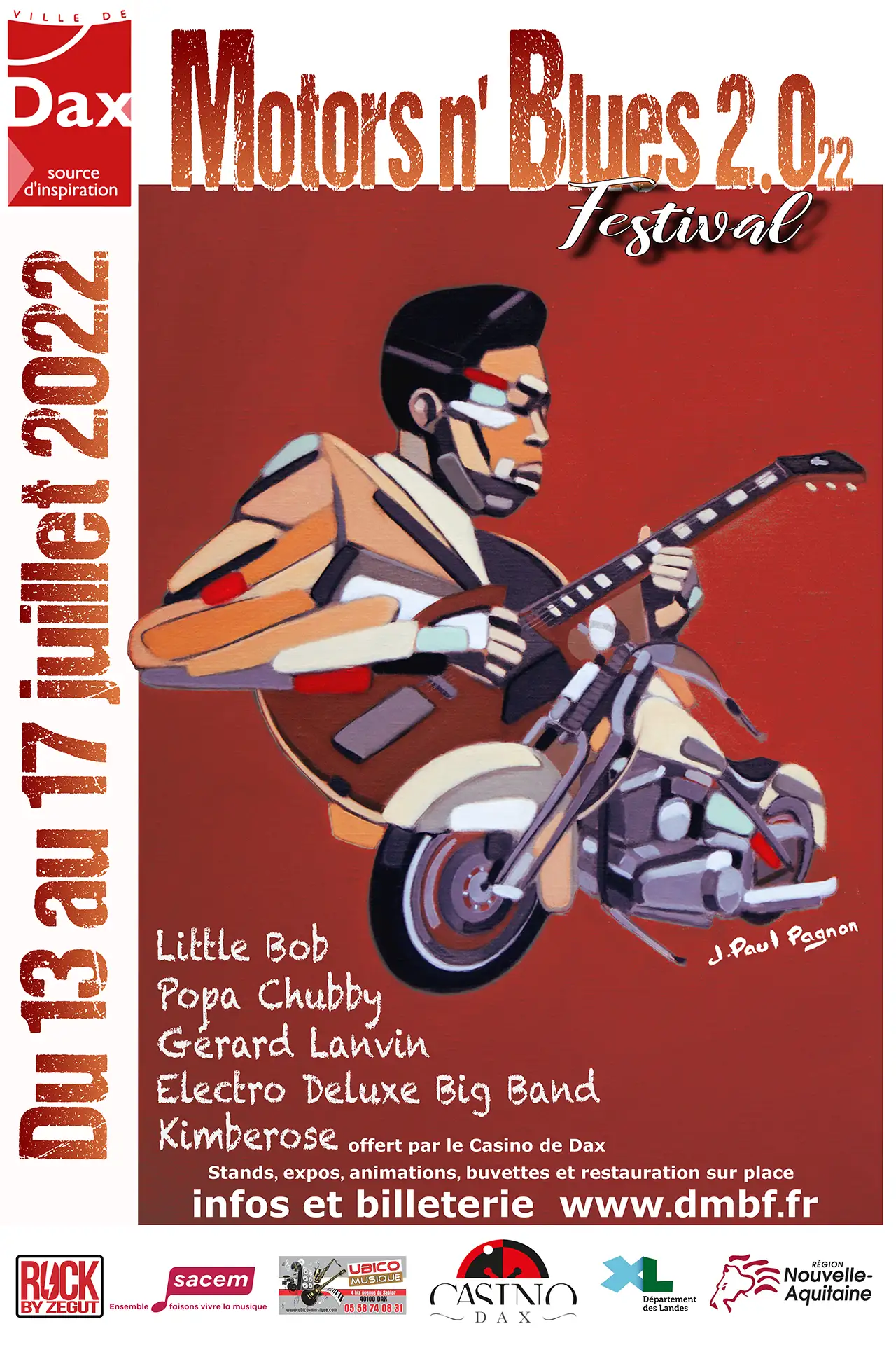 Concerts du festival Motors n' Blues à Dax en 2022.