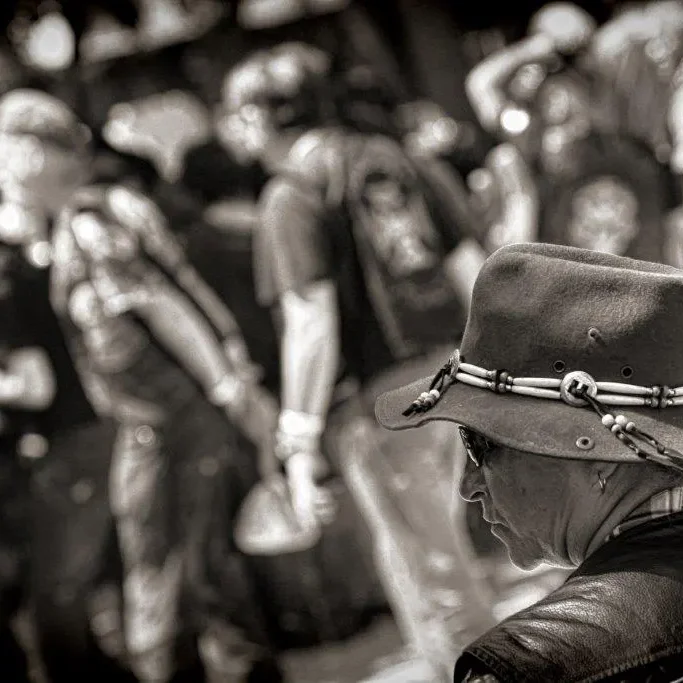 Biker au Festival Motors n' Blues, Dax le 6 juillet 2013.