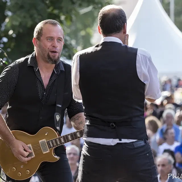 Mathieu Guillou « Mr. Mat » au Motors n' Blues de Dax en juillet 2017.