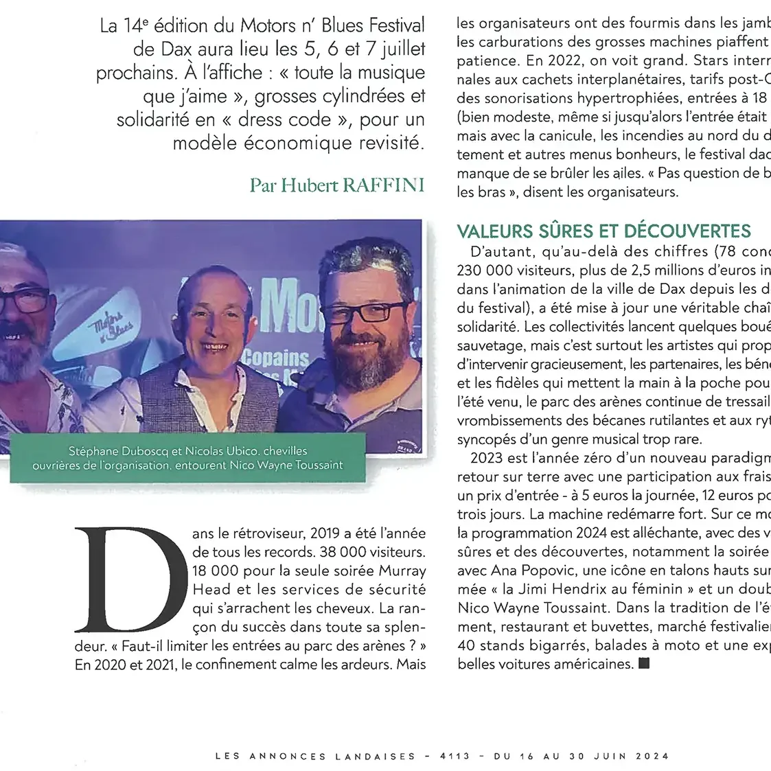 Stéphane Duboscq, Nico Wayne Toussaint et Nivolas Ubico.