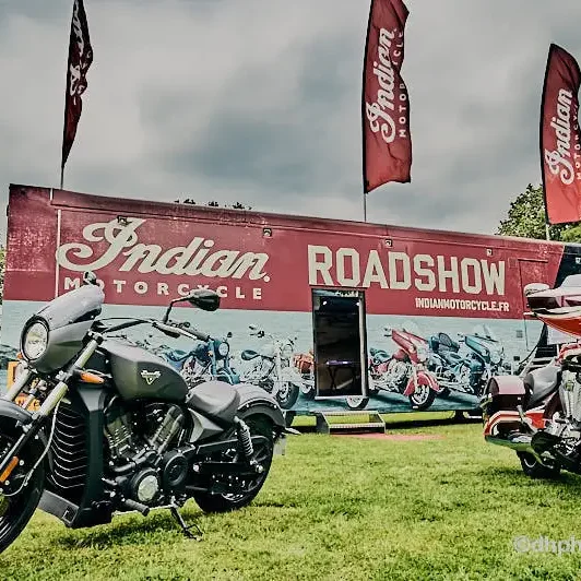Rassemblement national Indian Motorcycle à Dax en juillet 2017.