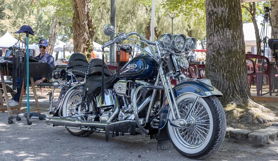Le départ est imminent pour la balade à moto du festival Motors n’ Blues.